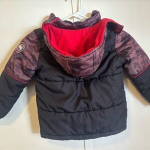 Kids Black and Red Hooded Jacket
